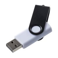 Флешка Twist Color, белая с черным, 8 Гб