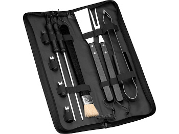 Набор для барбекю Barabicu из 10 предметов, черный