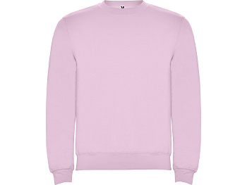 Свитшот с начесом Clasica унисекс, светло-розовый