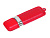 Флешка классической прямоугольной формы, 16 Гб, красный