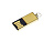 Флешка с мини чипом, минимальный размер корпуса, 64 Гб, золотой