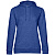 Толстовка с капюшоном женская Hoodie, ярко-синий меланж