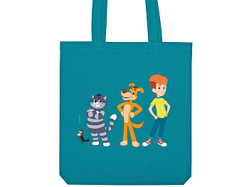 Сумка из плотного хлопка Простоквашино, 220 г/м2, бирюзовый 320C NEW