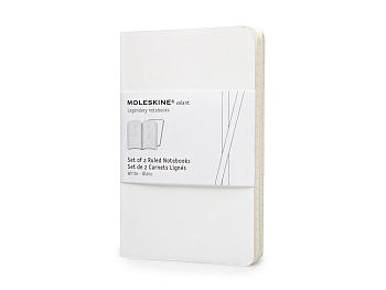 Записная книжка Moleskine Volant (в линейку, 2 шт.), Pocket (9х14см), белый