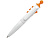 Ручка шариковая Clic Pen, белый/оранжевый