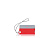 Бирка для багажа SWISSGEAR, 2 шт./упак., АБС-пластик, 7,5 x 0,7 x 4,2 см, красный/серый