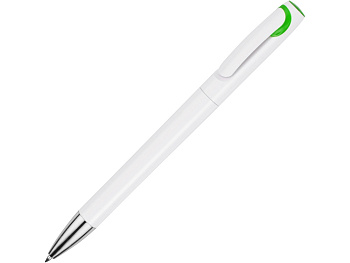 Ручка шариковая Локи, белый/зеленое яблоко