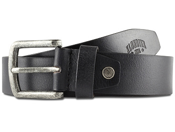 Ремень KLONDIKE Creek, односторонний, натуральная воловья кожа, цвет чёрный, 120 х 4 см