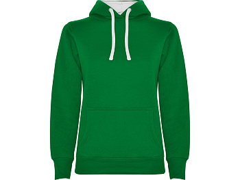 Толстовка с капюшоном Urban женская, зеленый/белый