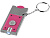Брелок-держатель для монет Allegro с фонариком, фуксия/серебристый