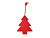 Войлочное рождественское украшение Елочка, красный