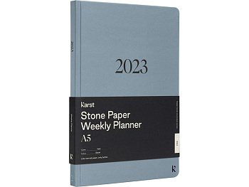 Еженедельник Karst в твердом переплете формата A5, синий