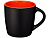 Керамическая чашка Riviera, черный/оранжевый