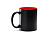 Кружка керамическая MACHA, 350 мл, черный/красный