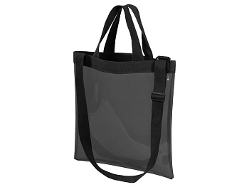 Сумка Frank из прозрачного пластика с регулирующейся лямкой, черный