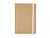 Блокнот А5 ESTELA с контрастной резинкой, бежевый/белый