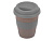 Стакан с силиконовой крышкой Cafe, серый