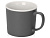 Матовая кружка Nancy 360 мл цветная снаружи, белая внутри, серый
