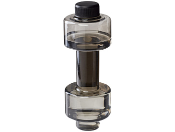 Бутылка для воды Coach в форме гантели, черный прозрачный