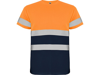Футболка Delta мужская, нэйви/неоновый оранжевый