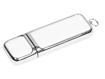 Флешка 3.0 компактной формы, 32 Гб, белый/серебристый