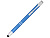 Шариковая кнопочная ручка-стилус Moneta из анодированного алюминия, синий