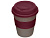 Стакан с силиконовой крышкой Cafe, burgundy