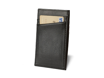 KUTCHER. Визитница из кожи, Черный