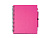 Блокнот LEYNAX с ручкой из переработанного картона, фуксия