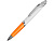 Ручка шариковая Призма, белый/оранжевый