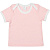 Футболка детская с коротким рукавом Baby Prime, розовая с молочно-белым