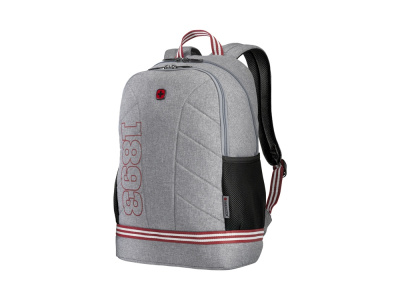 Рюкзак WENGER Collegiate Quadma 16, серый, 100% полиэстер, 33х17х43 см, 22 л