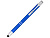 Шариковая кнопочная ручка-стилус Moneta из анодированного алюминия, ярко-синий