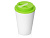 Пластиковый стакан Take away с двойными стенками и крышкой с силиконовым клапаном, 350 мл, белый/зел. Яблоко