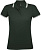 Рубашка поло женская Pasadena Women 200 с контрастной отделкой, зеленая с белым