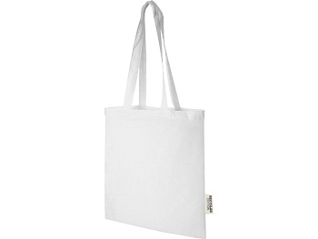 Эко-сумка Madras объемом 7 л из переработанного хлопка плотностью 140 г/м2, белый