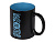 Кружка с покрытием для гравировки Subcolor BLK, черный/голубой