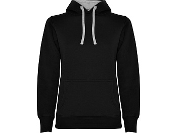 Толстовка с капюшоном Urban женская, черный/серый меланж