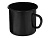 Кружка эмалированная с ободком, черная